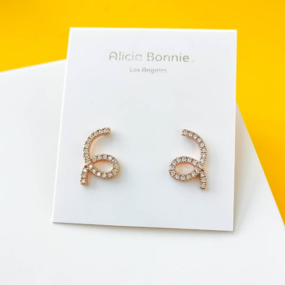 Alicia Bonnie Jewelry - Show Your Love Rose Gold Earrings by Alicia Bonnie